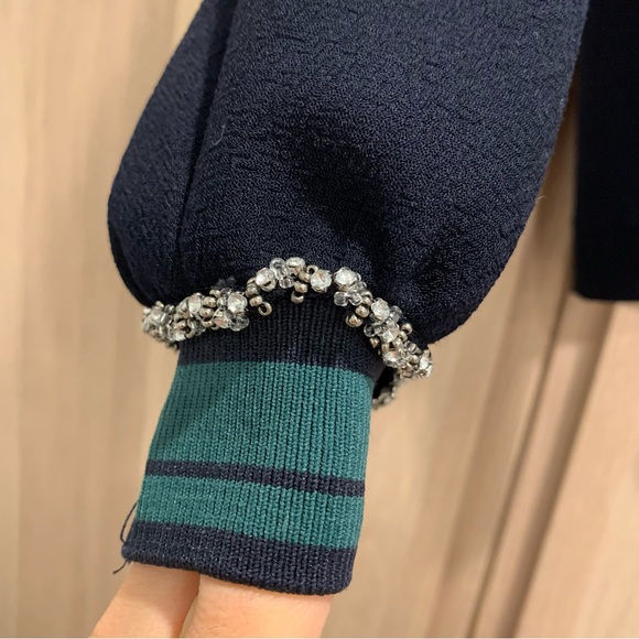 Zara Long Sleeve Blouse with beaded details - L - Picture 7 of 10